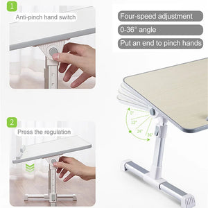 Multi-functional Laptop Desk Portable Adjustable Laptop Stand Study Table Foldable Bed Desk for Bed Sofa Tea Serving Table Stand