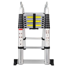 Load image into Gallery viewer, Ladder Aluminum Folding extension staircase Silver Household step Place ft new multi platform - jnpworldwide