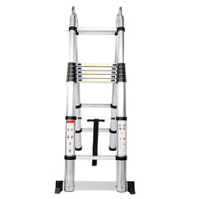 Load image into Gallery viewer, Ladder Aluminum Folding extension staircase Silver Household step Place ft new multi platform - jnpworldwide