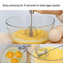 Load image into Gallery viewer, Semi auto Mixer Egg Beater Manual Turning Stainless Whisk Hand Blender Cream Stirring Kitchen Tools - jnpworldwide