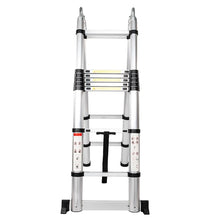 Load image into Gallery viewer, Ladder Aluminum Folding extension staircase Silver Household step Place ft new multi platform - jnpworldwide