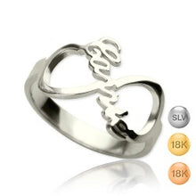 Load image into Gallery viewer, ring jewelry sterling silver Infinity personalized custom fashion beads women men gift gold decor - jnpworldwide