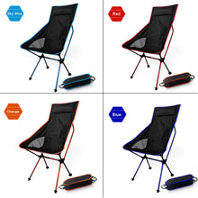 Load image into Gallery viewer, Beach Chair Camping Lightweight Folding Fishing Outdoor Furniture Stock Orange Red Dark Blue Table - jnpworldwide