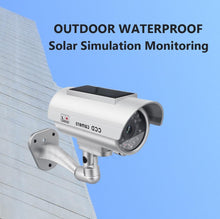 Load image into Gallery viewer, Solar Power Dummy Camera Security Waterproof Fake Outdoor LED Light Monitor CCTV Surveillance home - jnpworldwide