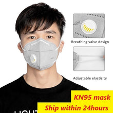 Load image into Gallery viewer, KN95 Mask Mouth Face Mask Filtration Anti-Dust Adult Vertical Folding Respirator Cotton Mouth new - jnpworldwide