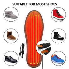 Load image into Gallery viewer, Heating Foot Pads USB Recharge Electric Heated Insoles Shoes Winter Warmer Boots Charge Heater new - jnpworldwide