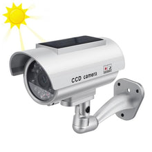 Load image into Gallery viewer, Solar Power Dummy Camera Security Waterproof Fake Outdoor LED Light Monitor CCTV Surveillance home - jnpworldwide