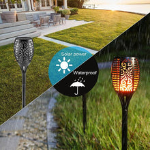 Load image into Gallery viewer, LED Solar Flame Lamp Flickering Outdoor Waterproof Landscape Yard Garden Path Torch Light path us - jnpworldwide