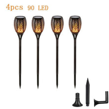 Load image into Gallery viewer, LED Solar Flame Lamp Flickering Outdoor Waterproof Landscape Yard Garden Path Torch Light path us - jnpworldwide