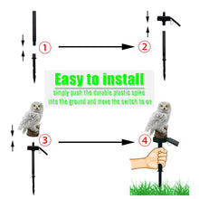Load image into Gallery viewer, Owl Solar Light LED Panel Fake Waterproof Garden Ornament Animal Bird Outdoor Yard Garden Lamps us - jnpworldwide
