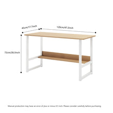 Load image into Gallery viewer, Computer desk, desktop room, simple desk, bedroom desk, student home desk, wooden desk with storage rack