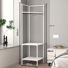 Load image into Gallery viewer, Corner clothes rack clothes rack triangle clothes rack bedroom storage rack floor clothes storage rack