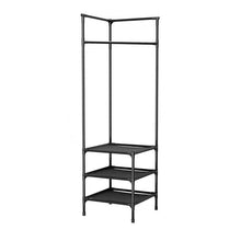 Load image into Gallery viewer, Corner clothes rack clothes rack triangle clothes rack bedroom storage rack floor clothes storage rack