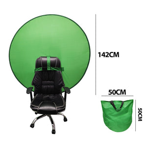 Foldable Reflector For Chair Green Screen Backdrop for Photography, 5x7ft Collapsible Chroma Key Background with Carrying Bag for Photo Studio, Video Production, Live Streaming