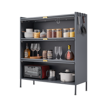 Load image into Gallery viewer, 3 Tier Pantry Storage Cabinet Baker Racks for Kitchen with Storage Kitchen Pantry Storage Cabinet Microwave Rack Storage Rack