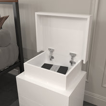 Load image into Gallery viewer, Modern white Nightstand With 2 Storage Drawers,Led Lights, End Table For Bedroom Furniture