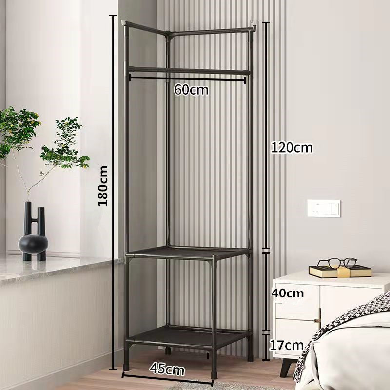 Corner clothes rack clothes rack triangle clothes rack bedroom storage rack floor clothes storage rack