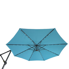 Load image into Gallery viewer, 10 FT Solar LED Patio Outdoor Umbrella Hanging Cantilever Umbrella Offset Umbrella Easy Open Adustment with 32 LED Lights