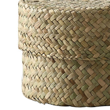 Load image into Gallery viewer, Candy Box with Lid Seagrass Organizer Household Handmade Finishing Box Container Handwoven Rattan Storage Basket for Living Room