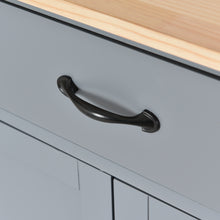 Load image into Gallery viewer, Kitchen Island Cart with Solid Wood Top and Locking Wheels 54.3 Inch Width (Grey Blue)