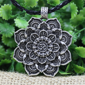 necklace silver chain sterling Amulet yoga jewelry mandala pendant plated bracelet fashion - jnpworldwide