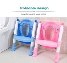 Load image into Gallery viewer, Baby Potty Folding Toilet Seat Chair Training Seat Ladder Safety Handrail extension step new multi - jnpworldwide