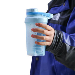 Shake Mixing Sports Water Bottle 500ML Outdoor Indoor Protein Powder Fitness Kettle flask vase camping - jnpworldwide