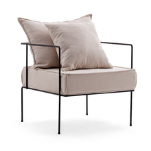 Load image into Gallery viewer, Elevate Your Home Decor with Chair Iron Body and Soft Beige Linen Cushion