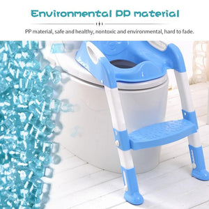Baby Potty Folding Toilet Seat Chair Training Seat Ladder Safety Handrail extension step new multi - jnpworldwide