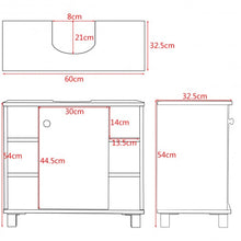 Load image into Gallery viewer, Bathroom under sink storage cabinet W/ 6 shelves UK kitchenroom organize toilet furniture home