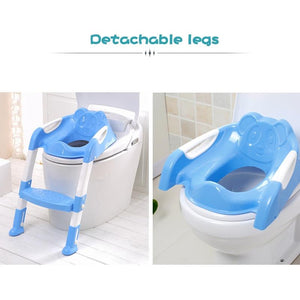 Baby Potty Folding Toilet Seat Chair Training Seat Ladder Safety Handrail extension step new multi - jnpworldwide