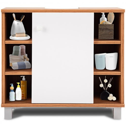 Bathroom under sink storage cabinet W/ 6 shelves UK kitchenroom organize toilet furniture home