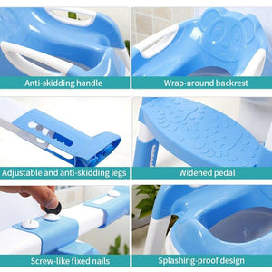 Baby Potty Folding Toilet Seat Chair Training Seat Ladder Safety Handrail extension step new multi - jnpworldwide