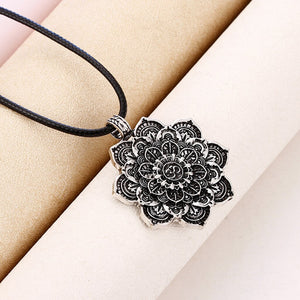 necklace silver chain sterling Amulet yoga jewelry mandala pendant plated bracelet fashion - jnpworldwide