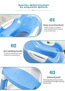 Baby Potty Folding Toilet Seat Chair Training Seat Ladder Safety Handrail extension step new multi - jnpworldwide