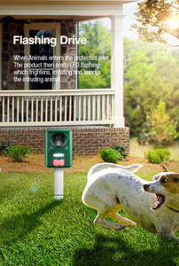Repellent ultrasonic Solar control animal flashing repeller fox Bats Birds Dogs Cat Outdoor garden - jnpworldwide