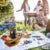 Load image into Gallery viewer, folding table picnic rack plate stand holder wooden fruit glasses bottles tray home beach outdoor party