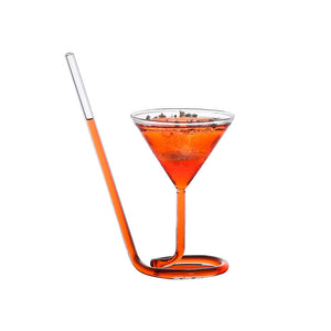 Creative glass spiral cocktail glass spinning Martini glass sippy cup long-tailed vampire glass