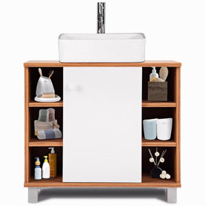 Bathroom under sink storage cabinet W/ 6 shelves UK kitchenroom organize toilet furniture home