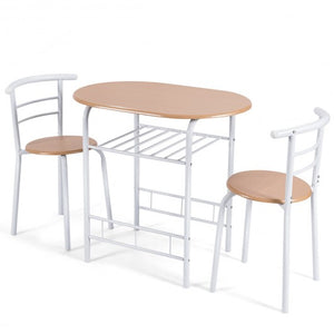 Compact Breakfast Dining Table Set Bar Table 2 Chair