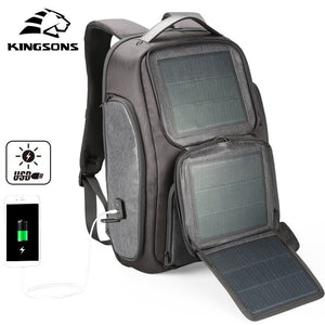 Backpack USB Solar Power Charger for Business Travel Waterproof Shoulder Bags to Laptop 15.6 Inch - jnpworldwide