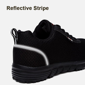 Men Steel Toe Work Safety Shoes Lightweight Breathable Smashing Non Slip Reflective Casual Sneaker - jnpworldwide