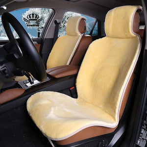 Car Seat Cover winter White Universal Automotive Artificial fur Cushion toyota BMW Kia Mazda Ford - jnpworldwide