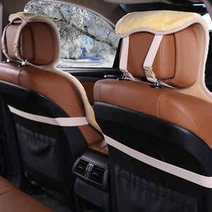 Car Seat Cover winter White Universal Automotive Artificial fur Cushion toyota BMW Kia Mazda Ford - jnpworldwide