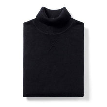 Load image into Gallery viewer, Autumn Plain Black Turtleneck Sweater Men Pullover Casual Jumper Male Style Clothes soft coat hook - jnpworldwide