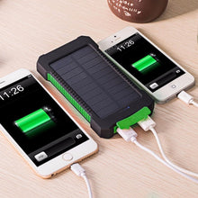 Load image into Gallery viewer, Solar Power Bank Charger Waterproof Solar 30000mAh 2 USB Ports External for Xiaomi with LED Light - jnpworldwide