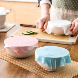 1PC Practical Colors Multi Function Silicone Food Wrap Reusable Silicone Refrigerator Storage Cover - jnpworldwide
