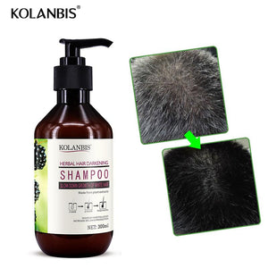 Green natural nourishing pro hair care herbal white hair shampoo nutrition treatment darkening oz - jnpworldwide