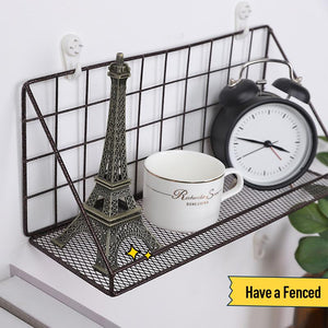 Shelf Storage Iron Mesh Basket Metal Wall Mounted Organizer Rack Closet Holders kitchen storage bathroom organizer - jnpworldwide