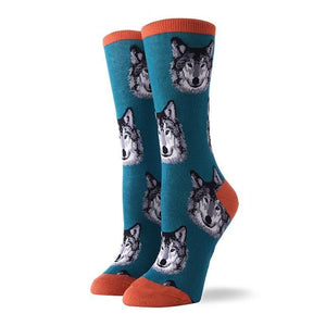 Socks Funny Cartoon Animal Personality face Print Design Motion Cotton Breathable Cat Butterfly soft - jnpworldwide